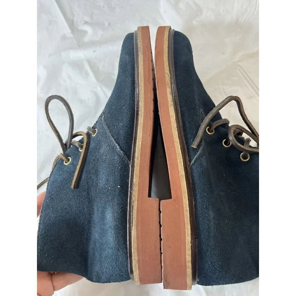 Fossil Boots Mens Casual Chukka SIZE 8 BLUE SUEDE LEATHER